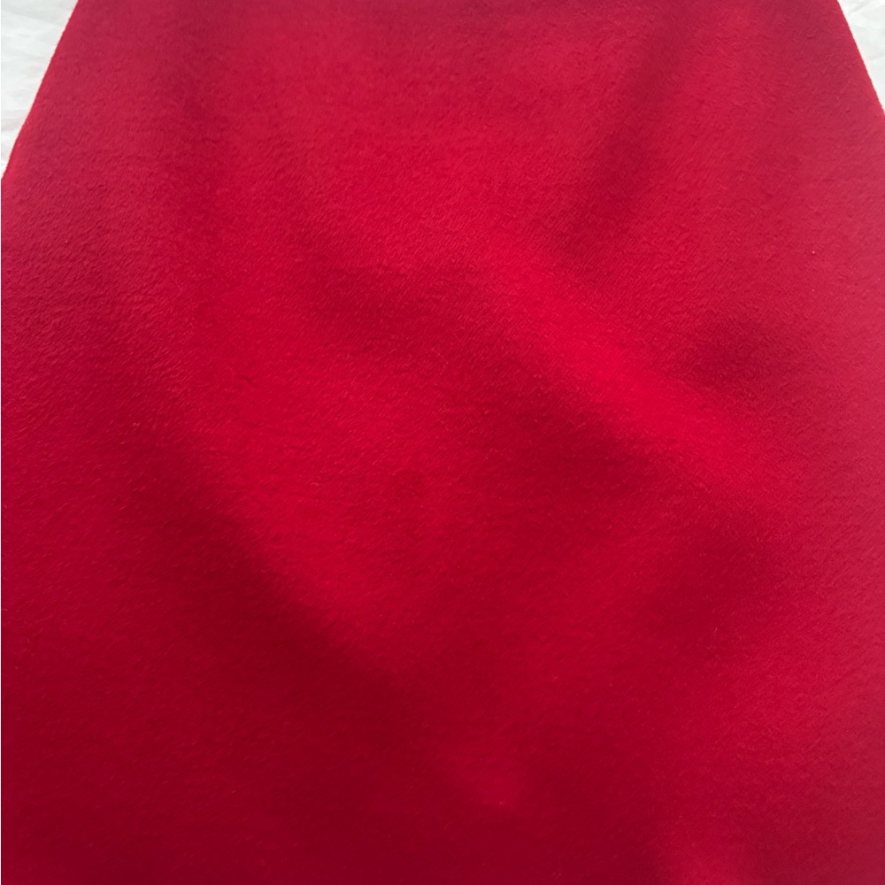 Talbots Vibrant Red flannel Pencil Skirt